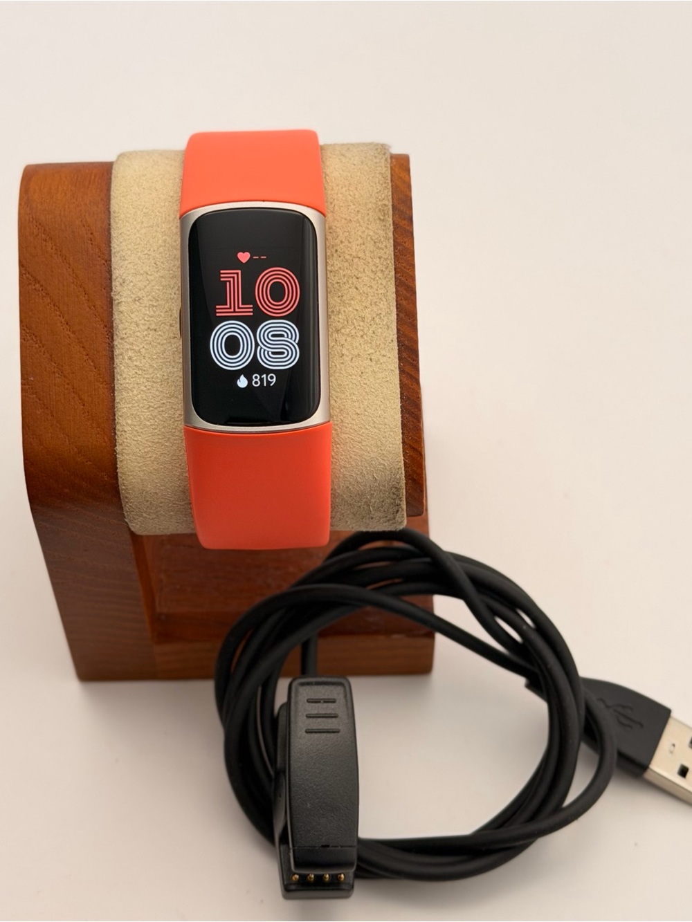 Fitbit Charge 6, Charger Included, Tested, Latest Model, Excellent, Orange Band